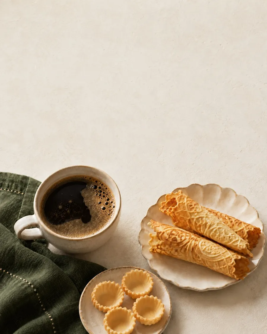 Krumkake and coffee